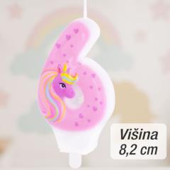 Svečka številka (6) Unicorn