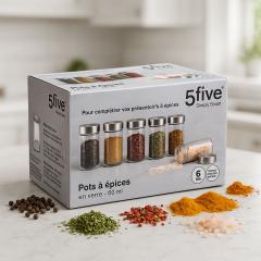 Stekleničke (6 kom) za enostavno doziranje začimb Stekleničke (6 kom) za enostavno doziranje začimb