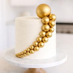 Topper kroglice za torto – zlate (20 kosov)
