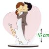 Poročni par (16cm) s srčkom