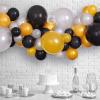 Lok iz balonov (Srebrn-zlat-črn) 65 balonov