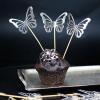 Dekoracija za muffine (12 kom) Srebrni metuljčki