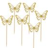 Dekoracija za muffine (12 kom) Zlati metuljčki