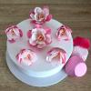 Wafer roza Magnolije (6-9cm) 6 kom