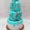 Cake Lace silikonski model za čipke (Oriental Blossom & Birds) Orientalski cvetovi in ​​ptice