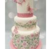 Cake Lace silikonski model za čipke (Oriental Blossom & Birds) Orientalski cvetovi in ​​ptice