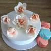 Wafer bele Magnolije (6-9cm) 6 kom