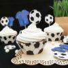 ScrapCooking komplet za nogometne muffine (papirčki in dekoracija) 24 kom