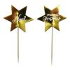 Komplet za muffine (24 papirčkov + 24 topperjev) ZLATE ZVEZDICE